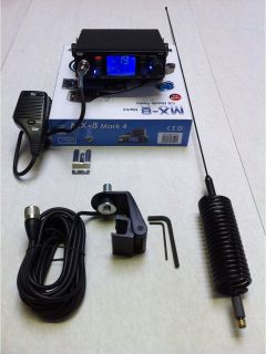 CB Radio Starter Pack Kit Team MX 8 Mini Springer CB Antenna & Gutter 