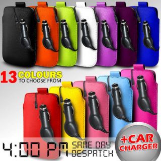   TAB POUCH CASE COVER & CAR CHARGER FOR VARIOUS SONY ERICSSON PHONE