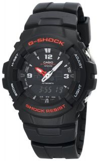 Casio Mens G Shock Shock Resistant G100 1BV Analog Digital Watch