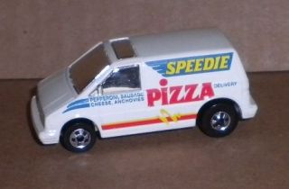 Hot Wheels Ford Aerostar van Speedie Pizza no phone number BW 1991