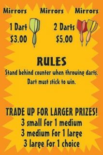 Carnival Game Sign  Darts Decal Graphics
