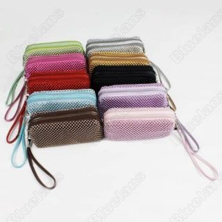 Womens Beaded Cell Phone Pouch Coin Purse Wallet Wristlet Clutch Bag 