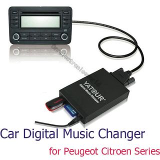 RD4 Car Digital CD Changer USB AUX SD Adapter  Player for Peugeot 