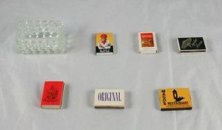   Vintage Matchbooks Boxes & Crystal Holder Hibachi Room Da Silvas l2o9