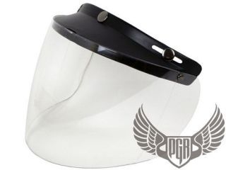 Clear ~ Bobber Helmet Visor Shield Vintage fit Shoei Arai Bell HJC 