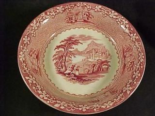 JENNY LIND Red Royal Staffordshire Transferware 5 3/8 Berry/Fruit 