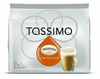 Twinings Chai Tea Latte, T Discs for Tassimo Coffeemakers, 8 Count 