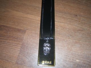 Hematite Goon Face Ski Mask Pendant w/czs and a matching 24 Snake 