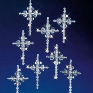 Crystal Crosses Christmas Ornament Bead Kit The Beadery 5536