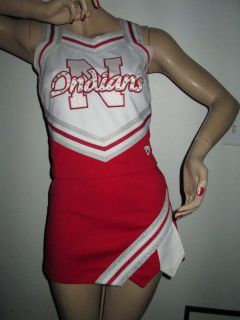 Real High School Cheerleader Uniform Outfit Costume INDIANS Varsity 36 