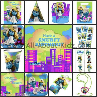 smurf birthday party supplies in Holidays, Cards & Party Supply