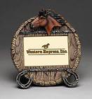 Western Picture Frame Horsehead & Horse Shoes 4x6 photo