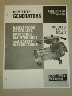 homelite generator parts in Outdoor Power Equipment