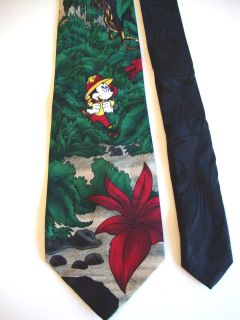 MICKEY UNLIMITED   MICKEY MOUSE JUNGLE EXPLORER   VINTAGE NECK TIE