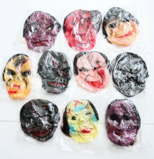 10 NEW Halloween Soft Latex Scary Masks Ugly Monster Wig Costume 