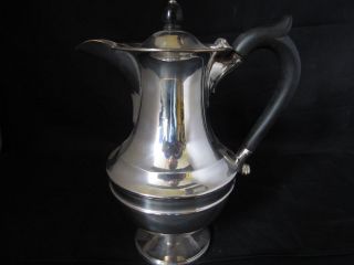 EPNS SILVER PLATED HOT COFFEE / TEA POT WITH EBONISED WOOD HANDLES