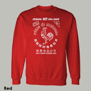 SRIRACHA HOT SAUCE ~ SWEATSHIRT funny spicy pho chili ALL SIZES 