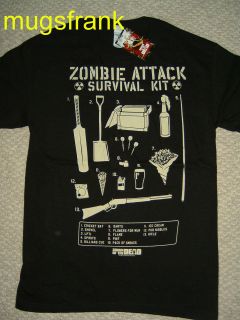 Shaun Of The Dead Attack Survival Kit Zombie Shirt