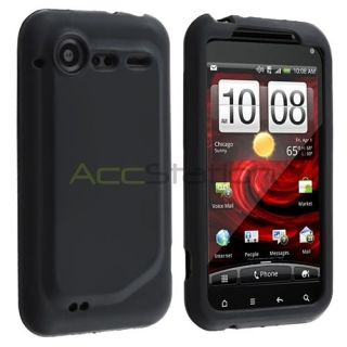   Silicone Skin Cover Case+LCD Guard Film For HTC Droid Incredible 2/S