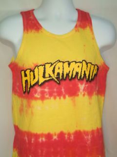 HULK HOGAN Hulkamania Tye Die WWE Tank Top Shirt NEW