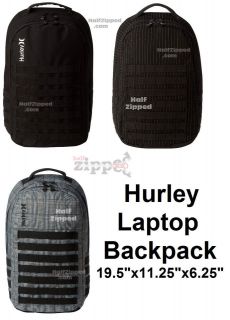 Hurley Laptop Computer Backpack HR502 19 1/2 x 11 1/4 x 6 1/4