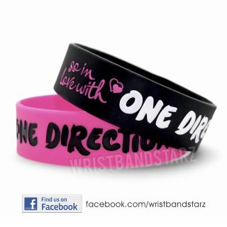 LOVE ONE DIRECTION BRACELET SILICONE WRISTBAND SO IN LOVE HEART 1D 