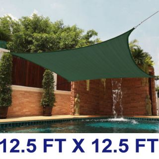 New Green 12 Feet Square Heavy Duty Sun Shade Canopy Sail Patio 