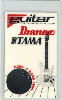 IBANEZ TAMA GUITAR 1989 BOWL A RAMA LAMINATED BACKSTAGE PASS