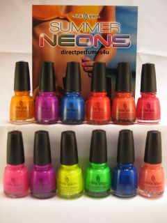 CHINA GLAZE 2012 Summer NEONS Collection   YOU PICK FROM COMPLETE 12 