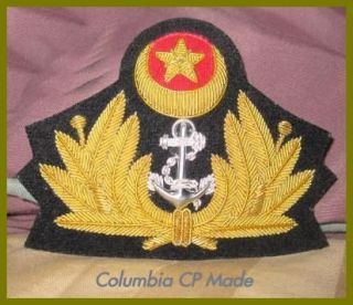 PAKISTAN NAVY OFFICER HAT CAP HILAL STAR BADGE NEW   FREE SHIP IN USA