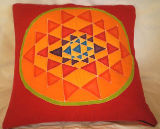 27x27inch yoga meditation mat pillow case batik sacred geometry 