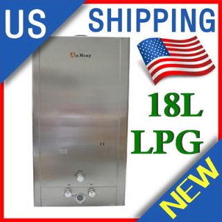 BRAND NEW 18L LPG GAS TANKLESS INSTANT HOT WATER HEATER STAINLESS