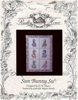 SUN BUNNY SU Baby Quilt Sewing Quilting Pattern Sunbonnet Sue Bunnies 