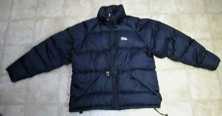 First Down Warm Insulated Jacket Wind Rain Snow Protection Navy Mens 