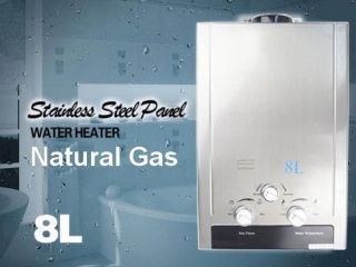 Natural Gas 8L TANKLESS INSTANT HOT WATER HEATER BOILER STAINLESS NEW