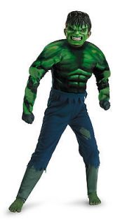 Boys DELUXE Incredible Hulk Costume Green Mask Kids Childs Suit 