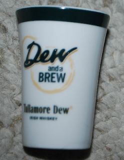 DEW and A BREW TULLAMORE DEW Irish Whiskey SHOT GLASS