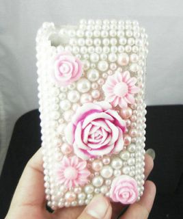 Rose 3D Cake Bling Hard Full Case For iPod Touch 4 4G Pink TC006