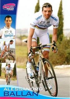 Cycling   Alessandro Ballan, World Champion 2008 Team Lampre card 