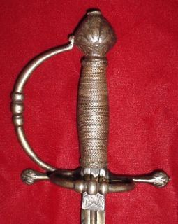 Italian Town Sword, Rapier, ca. 1640