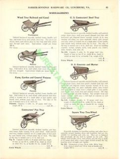 1917 Antique Wood Tray & Steel Wheelbarrow Catalog Ad