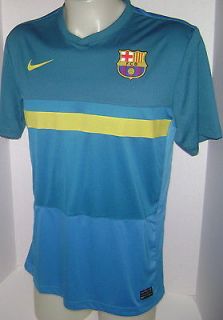 New NIKE Mens Dry Fit Exclusive FC Barcelona Soccer Jersey Blue