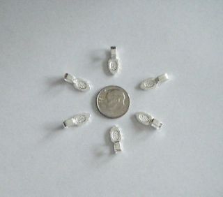   SHINY SILVER GLUE ON BAILS~16MM X 6MM~GREAT FOR BOTTLE CAP NECKLACES