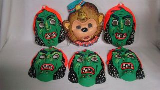 vintage plastic halloween masks in Modern (1960 1990)