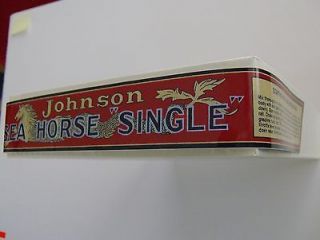 Vintage Johnson Sea Horse J 25 “single” outboard boat motor vinyl 