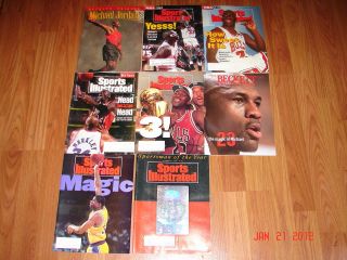 Michael Jordan Magic Johnson Sports Illustrated Becketts magazine lot
