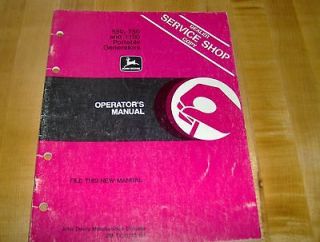 John Deere 550 750 1100 Portable Generator Operators Manual Catalog