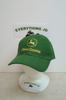 Mens John Deere Hat/Cap Green with Yellow Logo   LP14418
