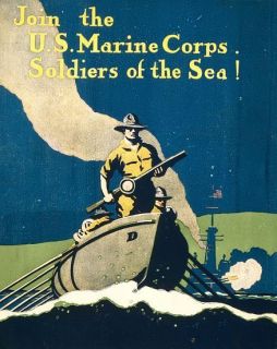 WWI Poster Join The U.S. Marine Corps