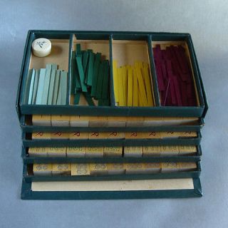 Vintage Mahjong Set Mah Jong Jongg Wood Tiles With Case Game Boxed